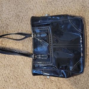 Patent leather coach purse